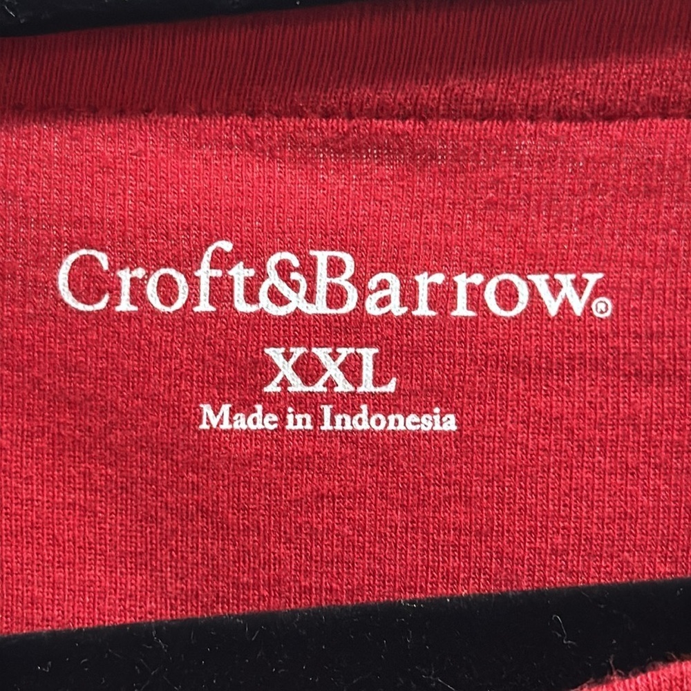 Croft and Barrow Red White Blue Striped cotton knit short sleeve top 4th of July - Picture 3 of 8